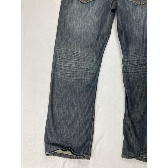 Helix Blue Dark Wash Straight Leg Y2K Jean Mens 36 x 30 - Picture 10 of 10